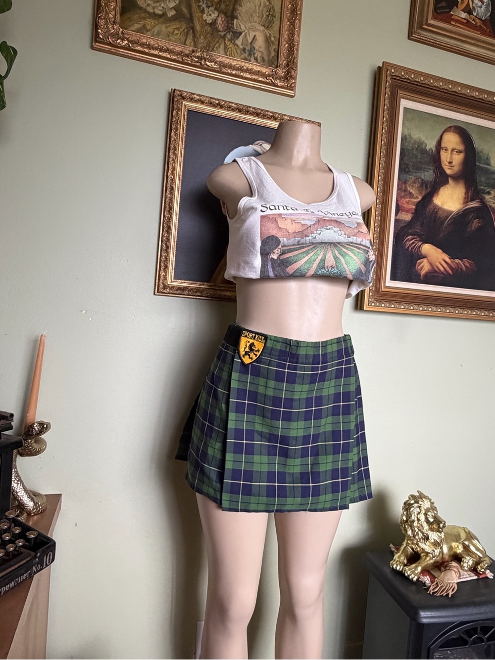 Sport Kilt Plaid Short Skirt Woman’s Size S Preppy Old Money Academia Clueless - Picture 5 of 16